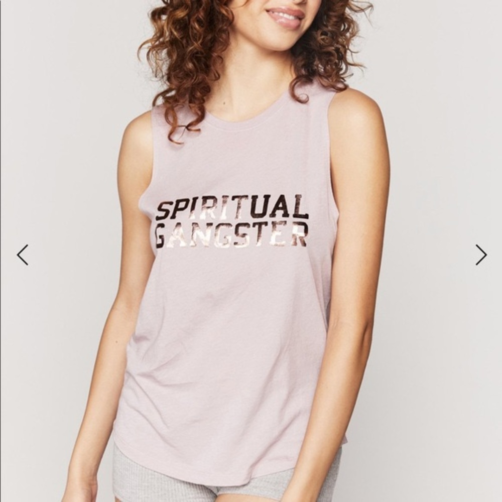 Spiritual Gangster varsity logo tank